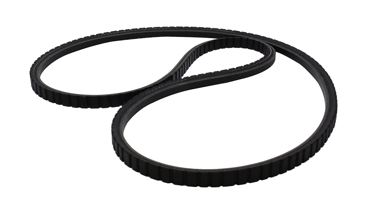 Imagem de 1 uma Correia Trapezoidal Clássica, preta e num fundo branco. Correias-trapezoidais-Clássicas